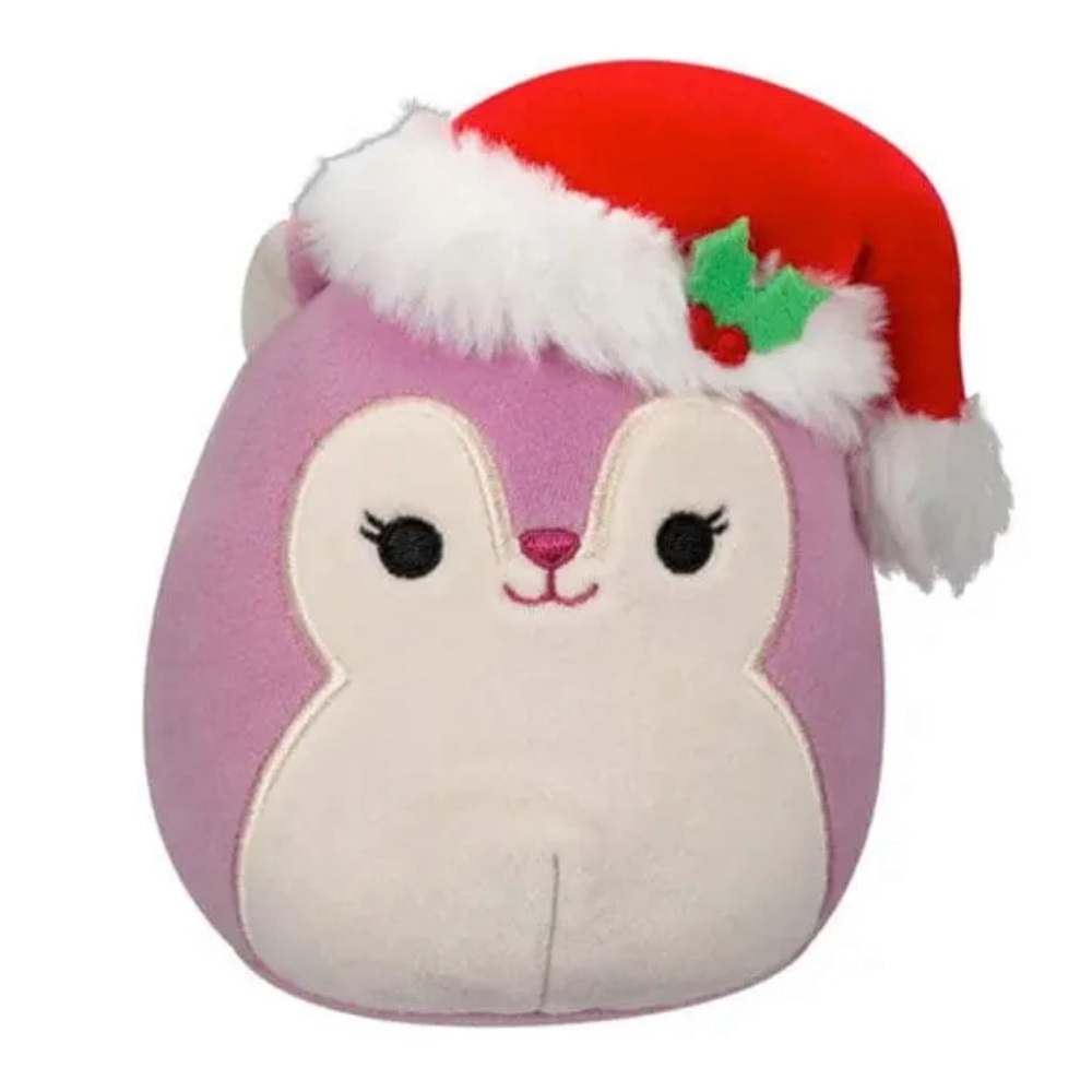 Squishmallow Allina The Squirrel W/Santa Hat 3.5"